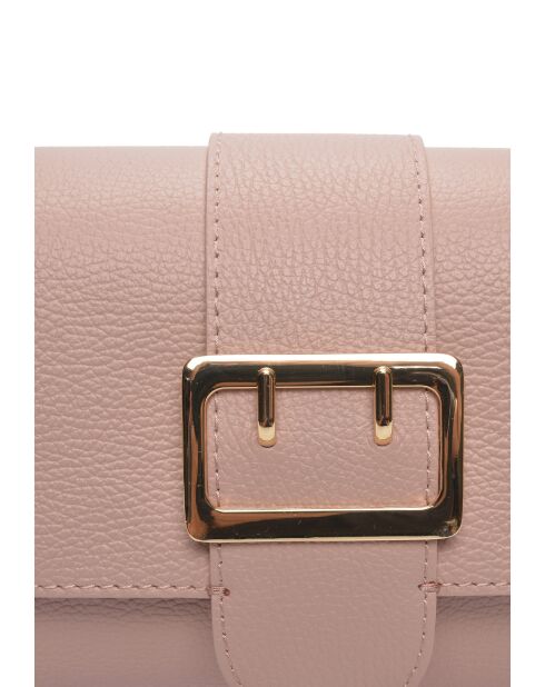 SS26 IR 183T poederroze leren schoudertas - 17x25x5 cm