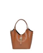 SS26 IR 180T cognac leren draagtas - 14x16x10 cm