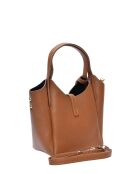 SS26 IR 180T cognac leren draagtas - 14x16x10 cm