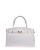 SS26 IR 181T witte leren draagtas - 22,5x31x9 cm