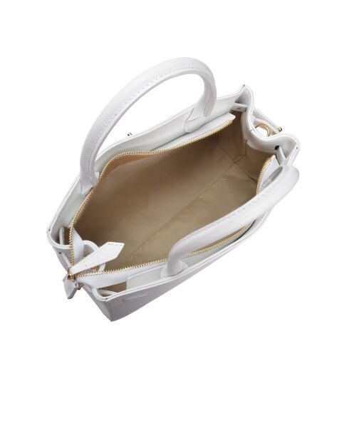 SS26 IR 181T Tragetasche aus weißem Leder - 22,5 x 31 x 9 cm