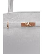 SS26 IR 181T witte leren draagtas - 22,5x31x9 cm