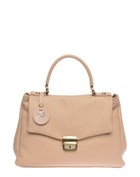 SS26 IR 1982T poederroze leren handtas - 21x28,5x11,5 cm