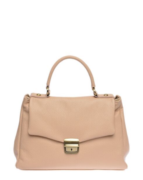 SS26 IR 1982T poederroze leren handtas - 21x28,5x11,5 cm