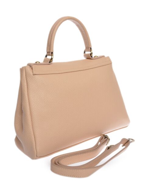 SS26 IR 1982T poederroze leren handtas - 21x28,5x11,5 cm