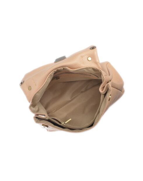 SS26 IR 1982T poederroze leren handtas - 21x28,5x11,5 cm