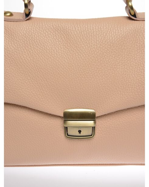 SS26 IR 1982T poederroze leren handtas - 21x28,5x11,5 cm