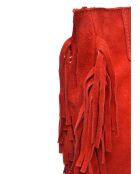 SS26 AL 8197T rode leren draagtas - 20x21 cm