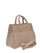 SS26 IR 178T taupe leren draagtas - 21,5x26,5x9,5 cm
