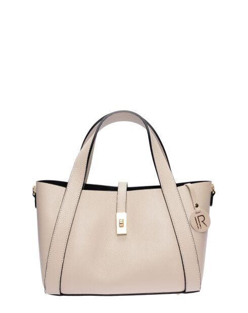 SS26 IR 121 beige leren handtas - 20x30x12 cm
