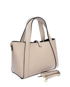 SS26 IR 121 beige leren handtas - 20x30x12 cm