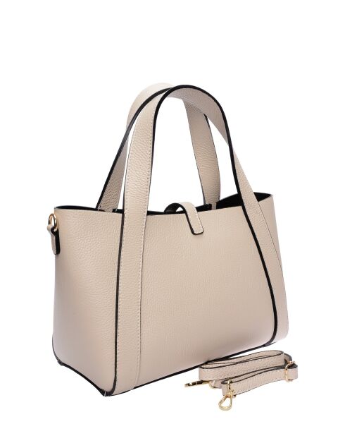 SS26 IR 121 beige leren handtas - 20x30x12 cm