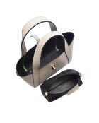 SS26 IR 121 beige leren handtas - 20x30x12 cm