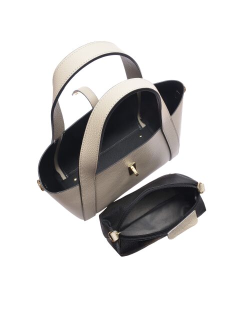 SS26 IR 121 beige leren handtas - 20x30x12 cm