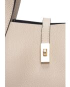 SS26 IR 121 beige leren handtas - 20x30x12 cm