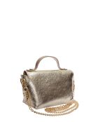 SS26 RM 8193 gouden leren schoudertas - 8,5x15x8 cm