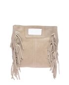 SS26 AL 8197T beige leren draagtas - 20x21 cm