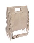 SS26 AL 8197T beige leren draagtas - 20x21 cm