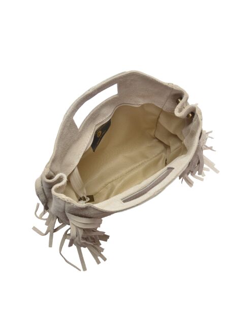 SS26 AL 8197T beige leren draagtas - 20x21 cm