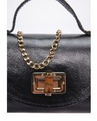 Bandolera SS26 RM 8193 de piel negra - 8,5x15x8 cm