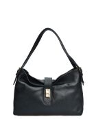 SS26 AL SBV19 Schultertasche aus schwarzem Leder - 24x37x10,5 cm