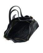 SS26 AL SBV19 Schultertasche aus schwarzem Leder - 24x37x10,5 cm