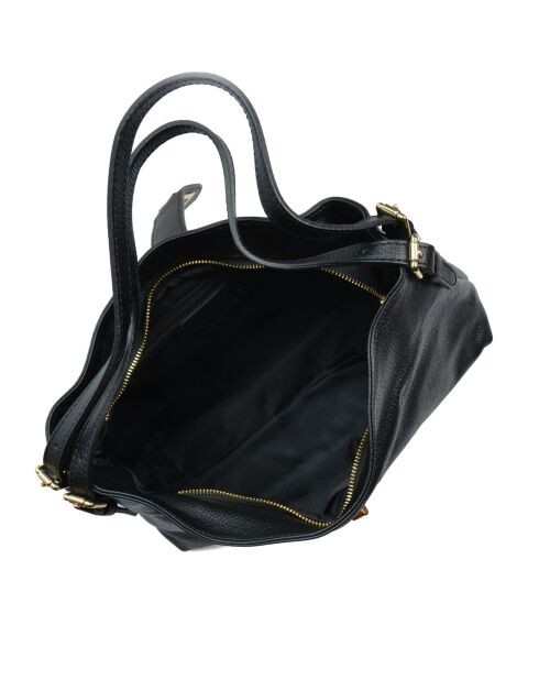 SS26 AL SBV19 Schultertasche aus schwarzem Leder - 24x37x10,5 cm
