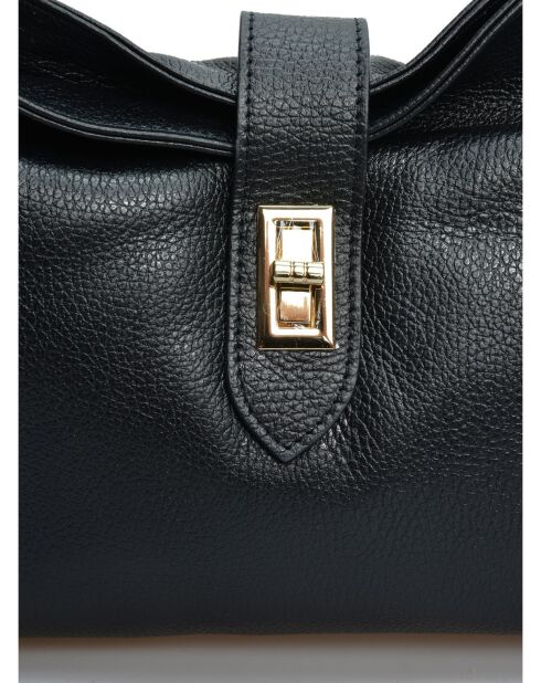 SS26 AL SBV19 Schultertasche aus schwarzem Leder - 24x37x10,5 cm