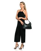 SS26 AL SBV19 Schultertasche aus schwarzem Leder - 24x37x10,5 cm