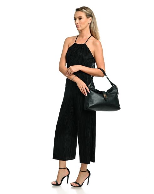 SS26 AL SBV19 Schultertasche aus schwarzem Leder - 24x37x10,5 cm