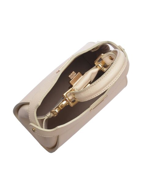 SS26 RM 146 beige Lederhandtasche - 19x20,5x8 cm