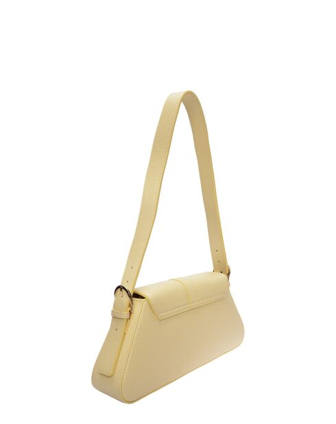 SS26 RM 1009T gele leren schoudertas - 15x34 laag x 24 hoog x 6,5 cm