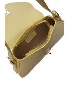 SS26 RM 1009T gele leren schoudertas - 15x34 laag x 24 hoog x 6,5 cm