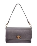 SS26 RM 150T Schultertasche aus dunkelbraunem Leder - 17x24,5x6,5 cm