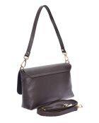 SS26 RM 150T Schultertasche aus dunkelbraunem Leder - 17x24,5x6,5 cm