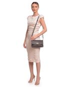 SS26 RM 150T Schultertasche aus dunkelbraunem Leder - 17x24,5x6,5 cm