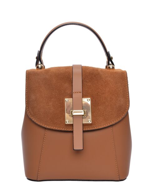 Sac à dos en cuir SS26 RM 3162 cognac - 21.5x20x12 cm