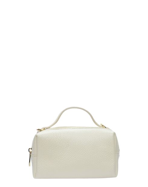 Bandolera SS26 IR 185T de piel beige - 12,5x17x6,5 cm