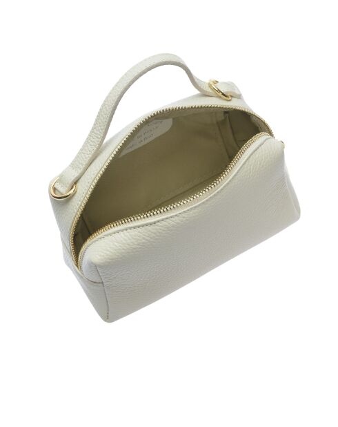 Bandolera SS26 IR 185T de piel beige - 12,5x17x6,5 cm