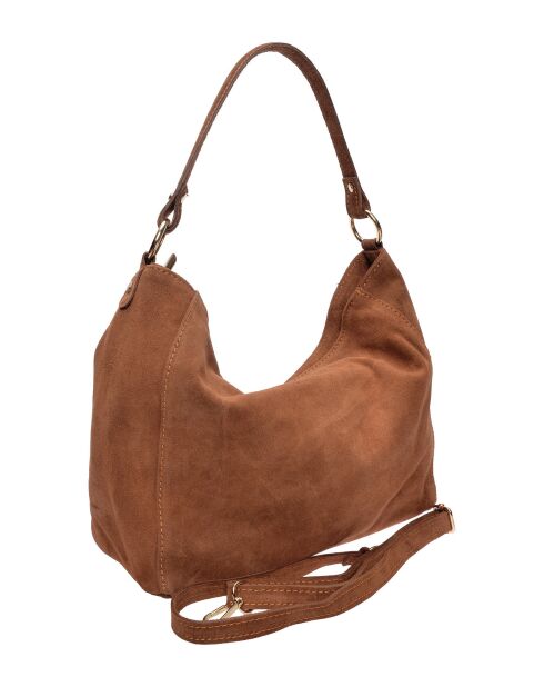 Bandolera SS26 IR 8170 de piel coñac - 27x32x11 cm