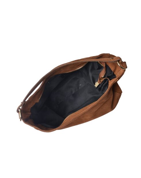 Bandolera SS26 IR 8170 de piel coñac - 27x32x11 cm