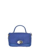 SS26 RM 147T blauwe jeanleren handtas - 11,5x17,5x3,5 cm