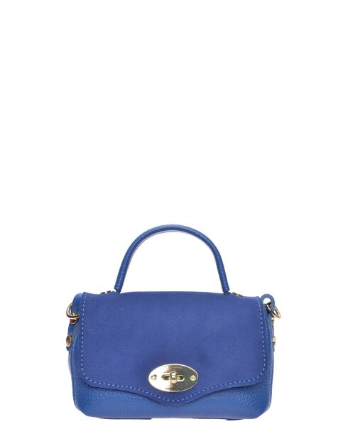 SS26 RM 147T blauwe jeanleren handtas - 11,5x17,5x3,5 cm