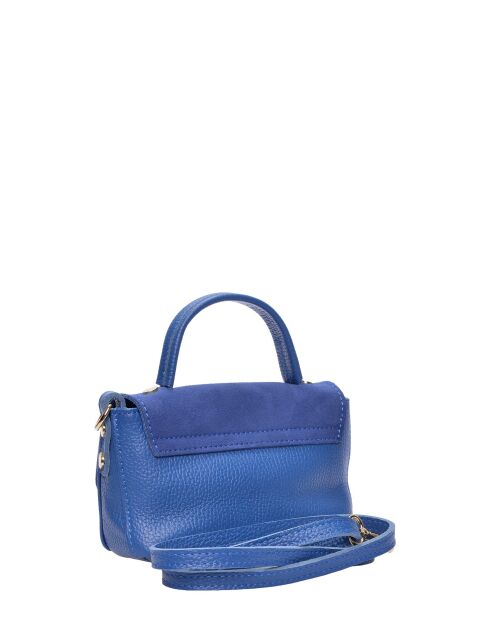 SS26 RM 147T blauwe jeanleren handtas - 11,5x17,5x3,5 cm