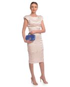 SS26 RM 147T blauwe jeanleren handtas - 11,5x17,5x3,5 cm