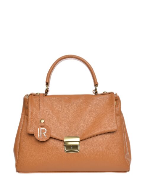SS26 IR 1982T Handtasche aus cognacfarbenem Leder - 21x28,5x11,5 cm