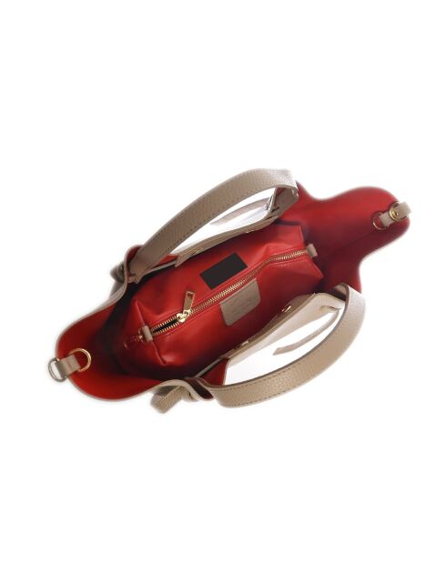 SS26 IR 1975T Handtasche aus taupefarbenem Leder - 24x38x13,5 cm