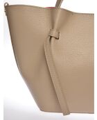 SS26 IR 1975T taupe leren handtas - 24x38x13,5 cm