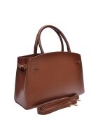 SS26 IR 181T bruine leren draagtas - 22,5x31x9 cm