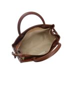 SS26 IR 181T bruine leren draagtas - 22,5x31x9 cm